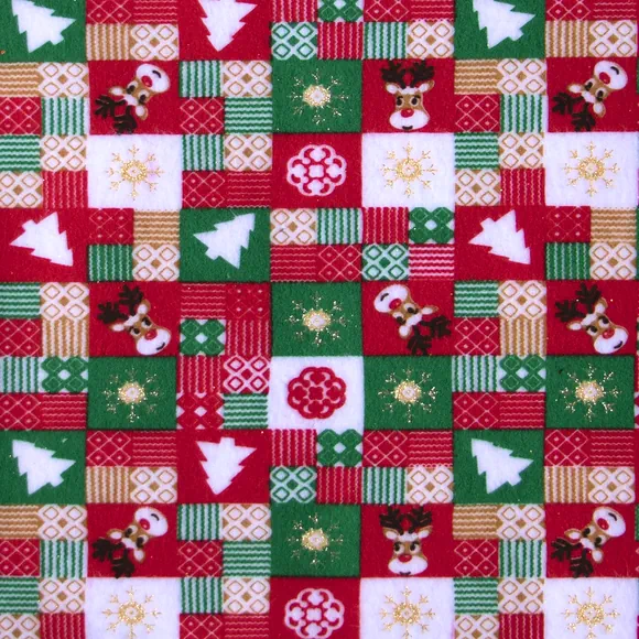 Tela fleece navideño por metro y por rollo, Telas Bogotá
