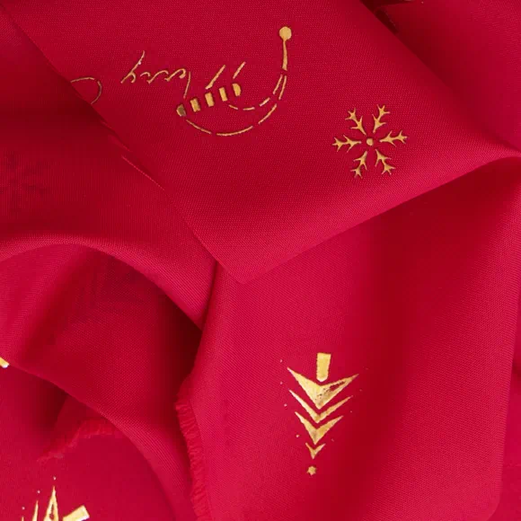 Tela lino navideño por metro y por rollo, Telas Bogotá