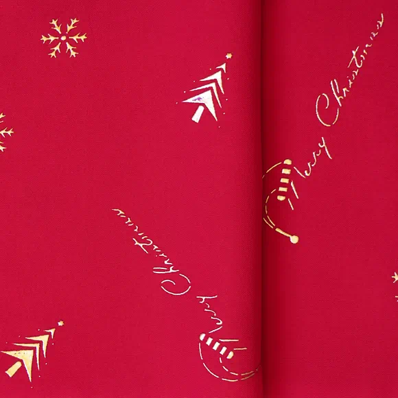 Tela lino navideño por metro y por rollo, Telas Bogotá