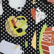 Tela lino estampado cocina por metro y por rollo, Telas Bogotá