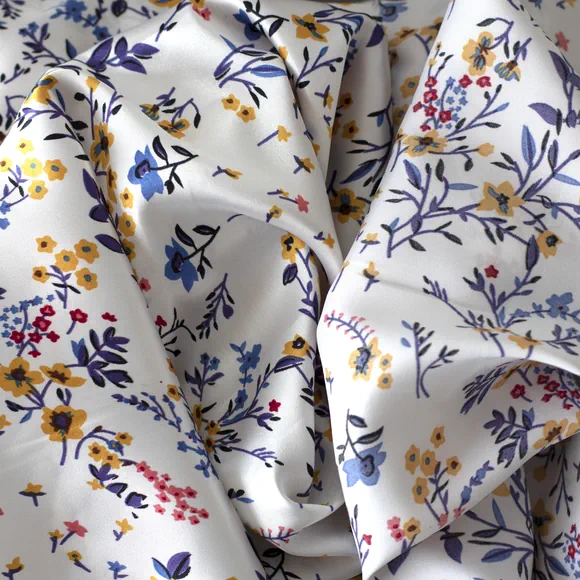 Tela satín licrado estampado por metro y por rollo, Telas Bogotá