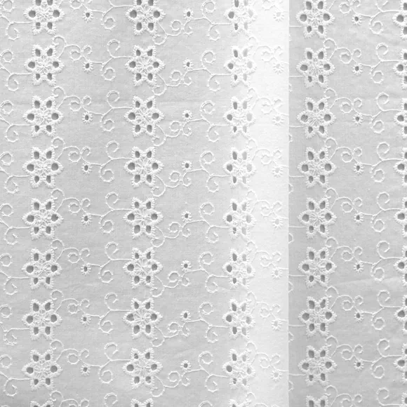 Tela ojalillo o bordado suizo por metro y por rollo, Telas Bogotá