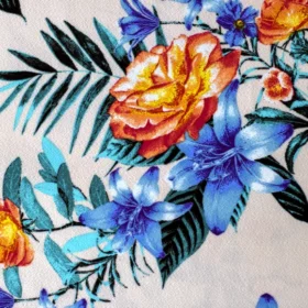 Tela Liverpool Crepé Estampado por metro y por mayor