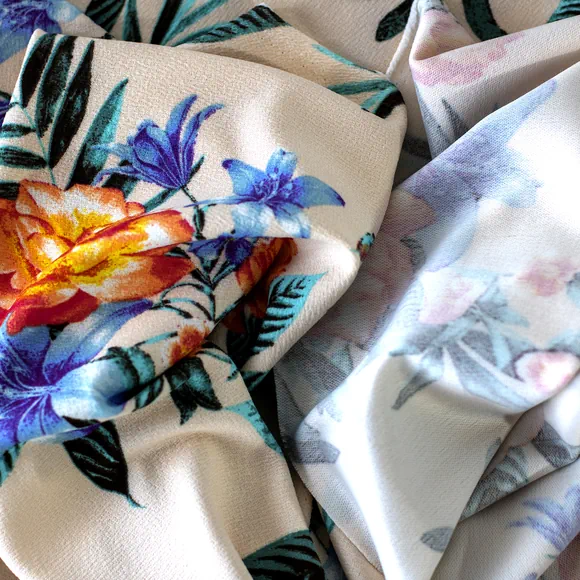 Tela liverpool crepé estampada por metro y por rollo, Telas Bogotá