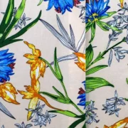 Tela seda crepé estampada por metro y por rollo, Telas Bogotá