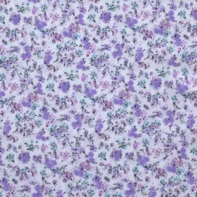 Tela Dacrón Flores Escarchadas por metro y por mayor