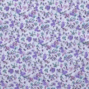 Tela Dacrón Flores Escarchadas de Textti