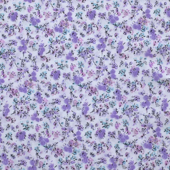 Tela dacrón flores escarchadas por metro y por rollo, Telas Bogotá