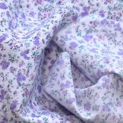 Tela dacrón flores escarchadas por metro y por rollo, Telas Bogotá