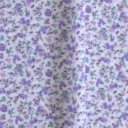 Tela dacrón flores escarchadas por metro y por rollo, Telas Bogotá