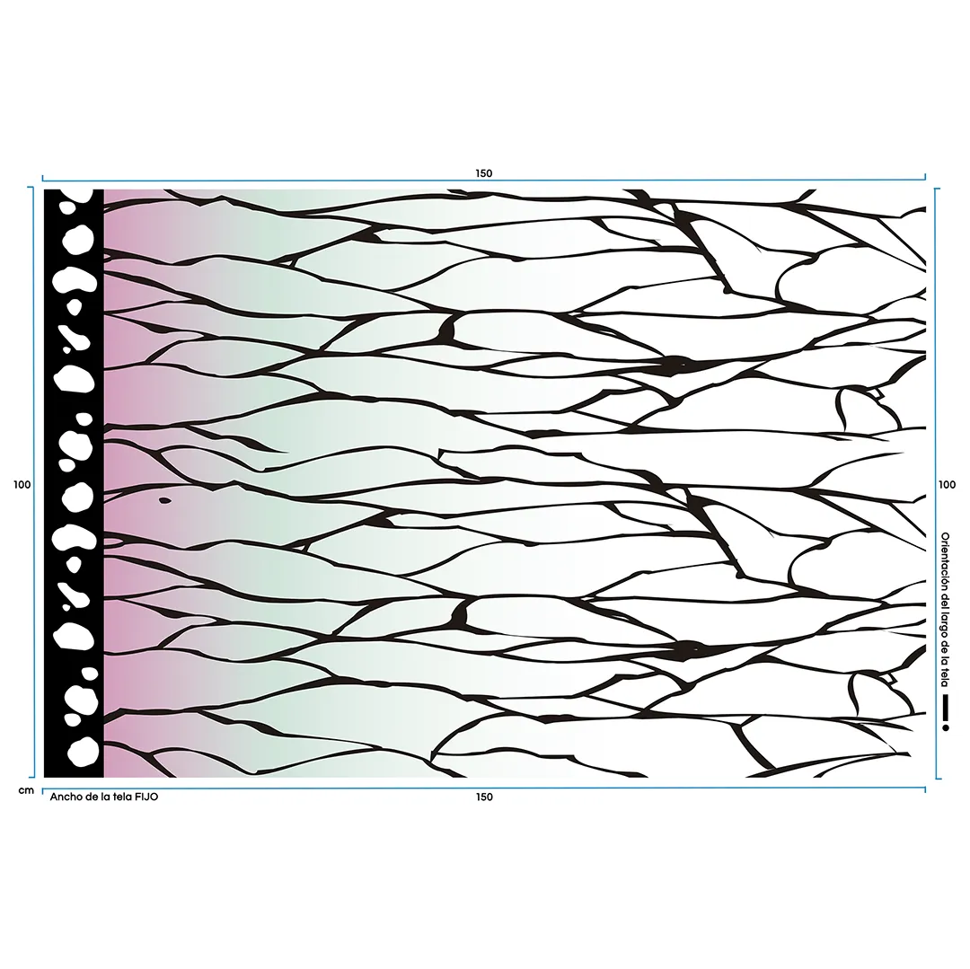 Tela para confeccionar el kimono del disfraz de Shinobu Kochō de Kimetsu No Yaiba o Demon Slayer, por metro y por rollo, telas Bogotá, telas Medellín, telas Cali, telas Colombia, telas alquería, Textti