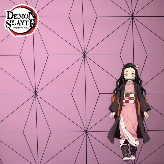 Tela para confeccionar el kimono del disfraz de Nezuko Kamado de Kimetsu No Yaiba o Demon Slayer, por metro y por rollo, telas Bogotá, telas Medellín, telas Cali, telas Colombia, telas alquería, Textti