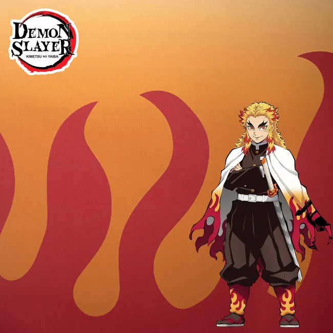 Tela para confeccionar el kimono del disfraz de Rengoku Kyojuro de Kimetsu No Yaiba o Demon Slayer, por metro y por rollo, telas Bogotá, telas Medellín, telas Cali, telas Colombia, telas alquería, Textti