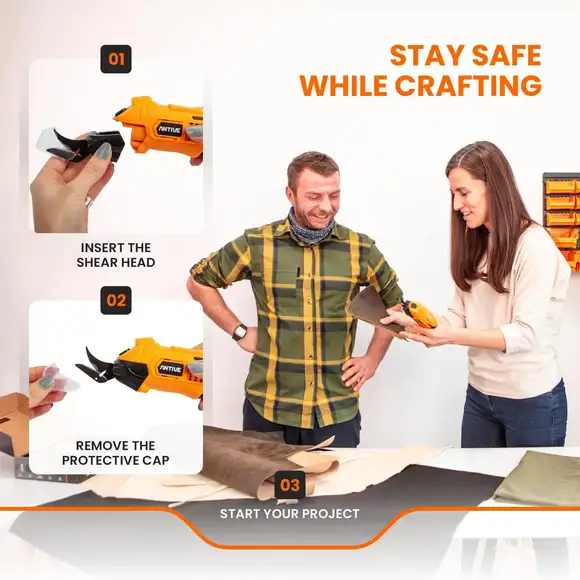 Tijeras Eléctricas Inalámbricas Antive con accesorios.