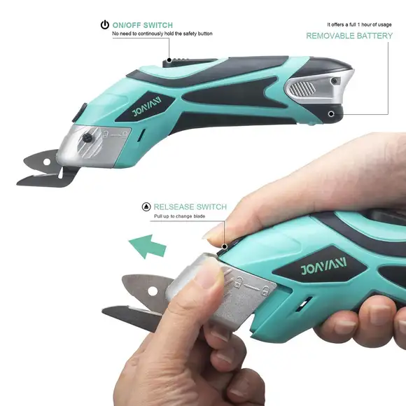 Tijeras Eléctricas Inalámbricas JOAVANI con accesorios.