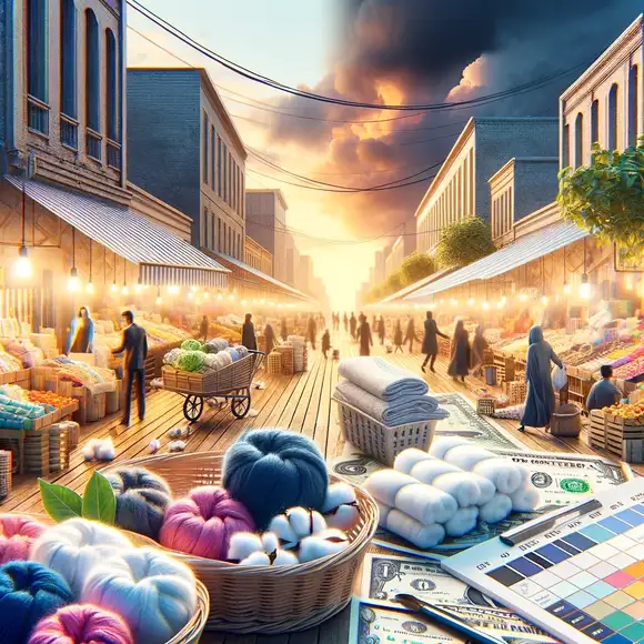 Variedad de productos de algodón en el mercado