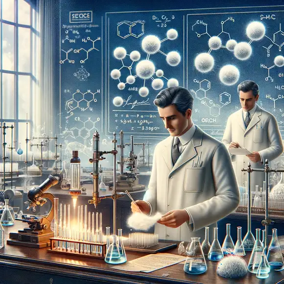 Desarrollo del poliéster en un laboratorio del siglo XX