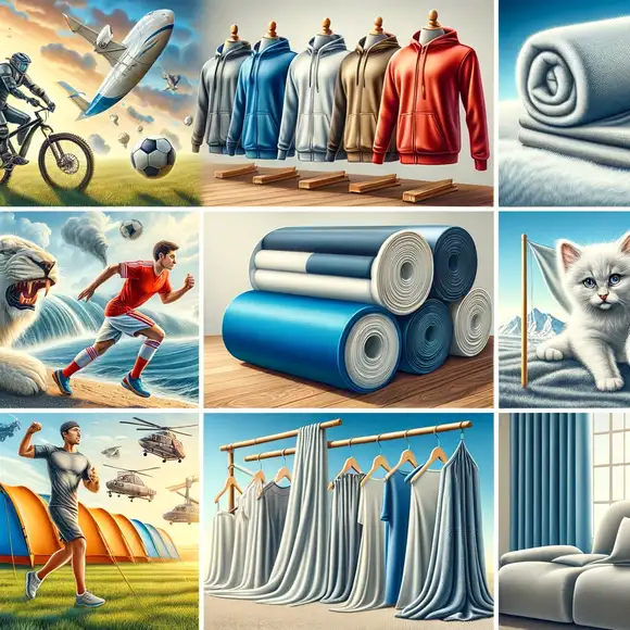 Varias aplicaciones del poliéster en diferentes contextos