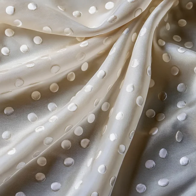 Tela de batista plumeti con pequeños puntos en relieve, ideal para prendas delicadas y ropa de cama.