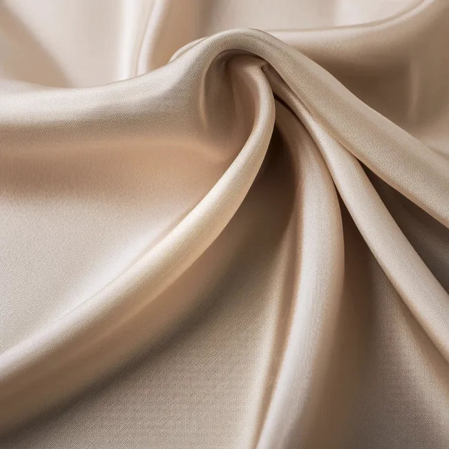 Primer plano de una tela con acabado atenuado, mostrando una textura mate y sin brillo, característica de este tratamiento.