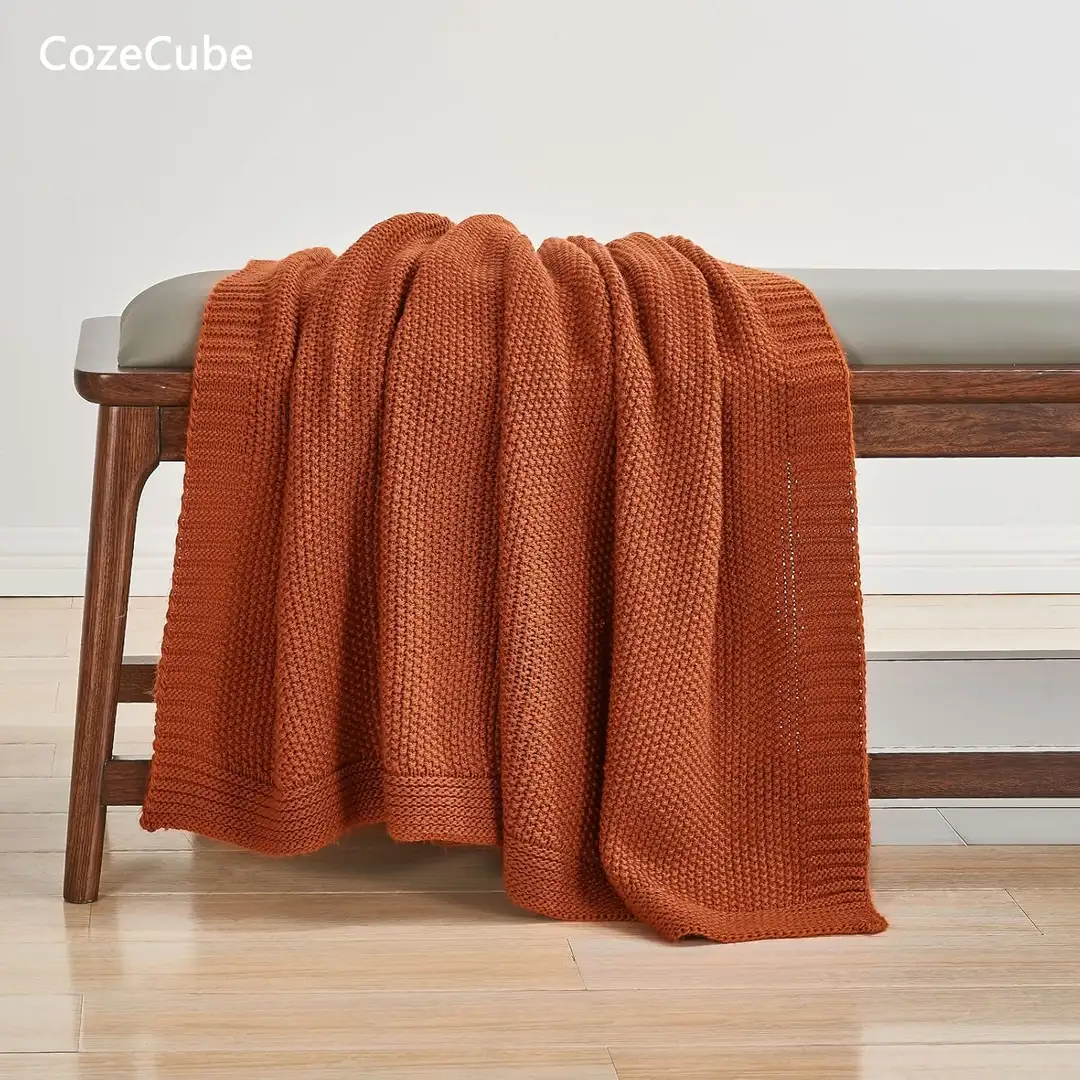 Manta de Punto Trenzado CozeCube