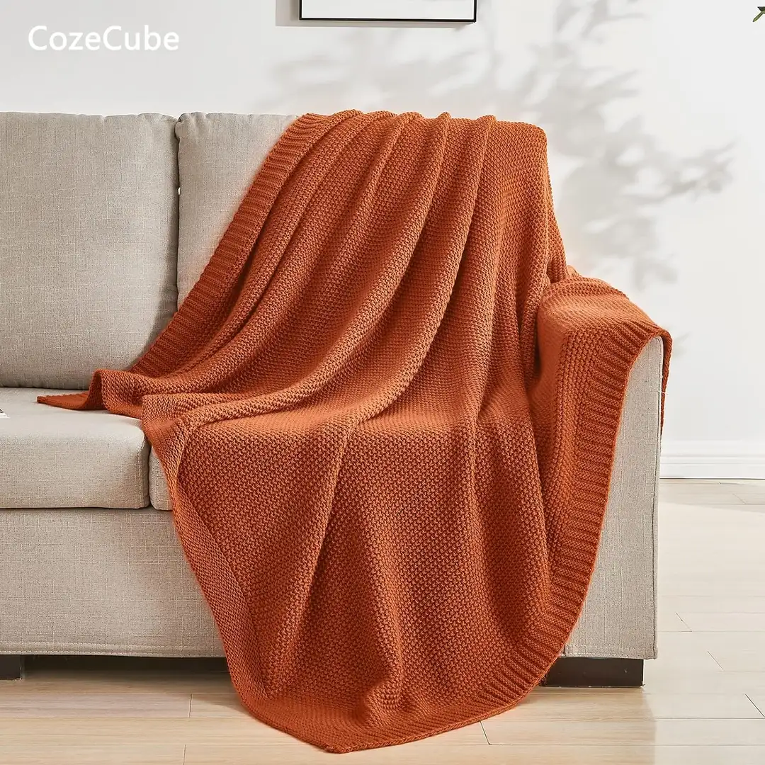 Manta de Punto Trenzado CozeCube