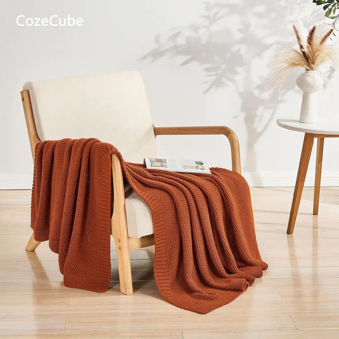 Manta de Punto Trenzado CozeCube