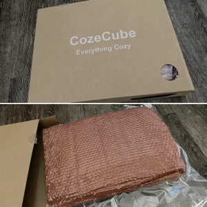 Manta de Punto Trenzado CozeCube Foto de Cliente