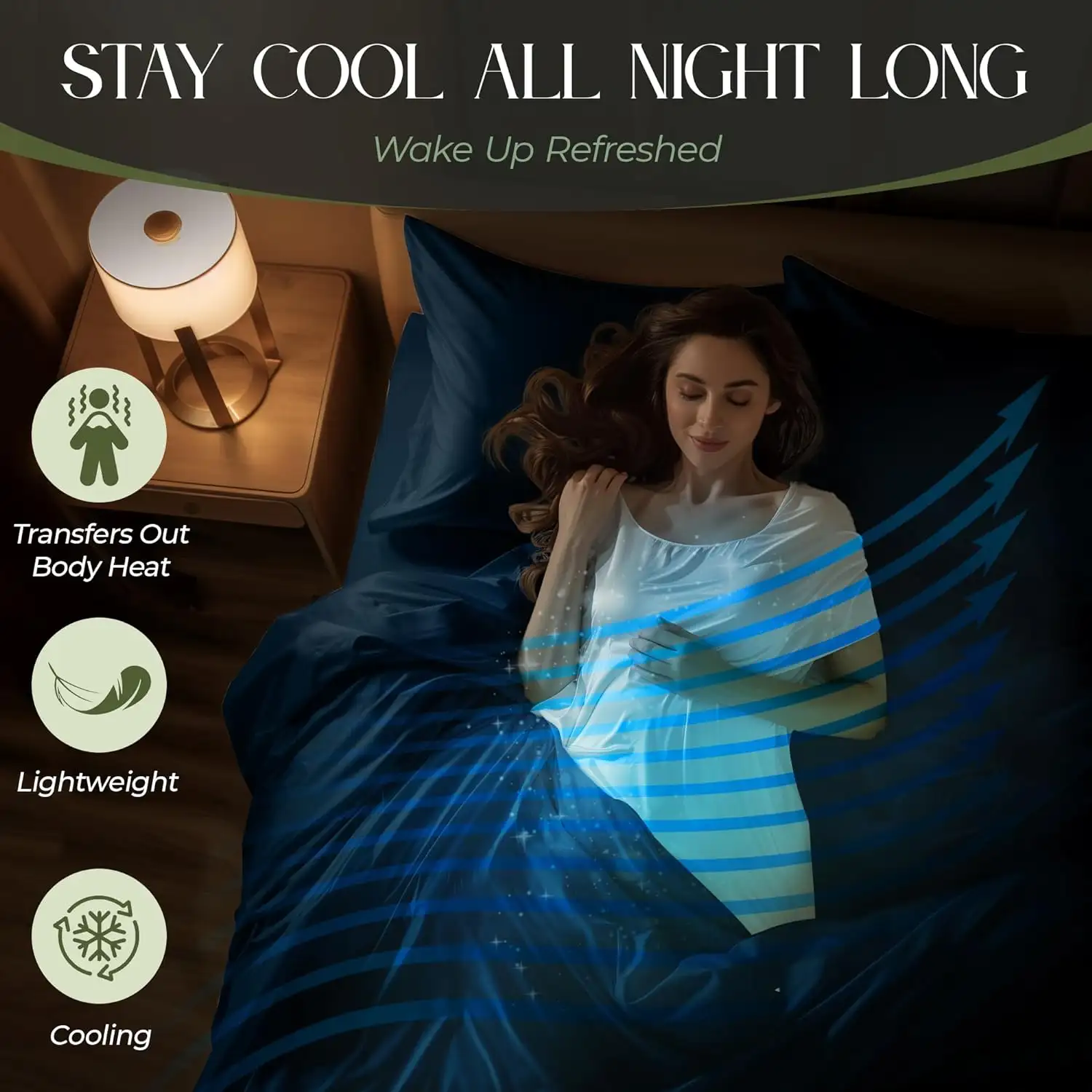 Sábanas de bambú DECOLURE 100% Viscosa orgánica derivada de bambú para cualquier tamaño de cama, 3 o 4 piezas - Ultra suave y lujosamente refrescante, bolsillo de 17 pulgadas de profundidad, doble costura, perfecto para personas que se acaloran al dormir.