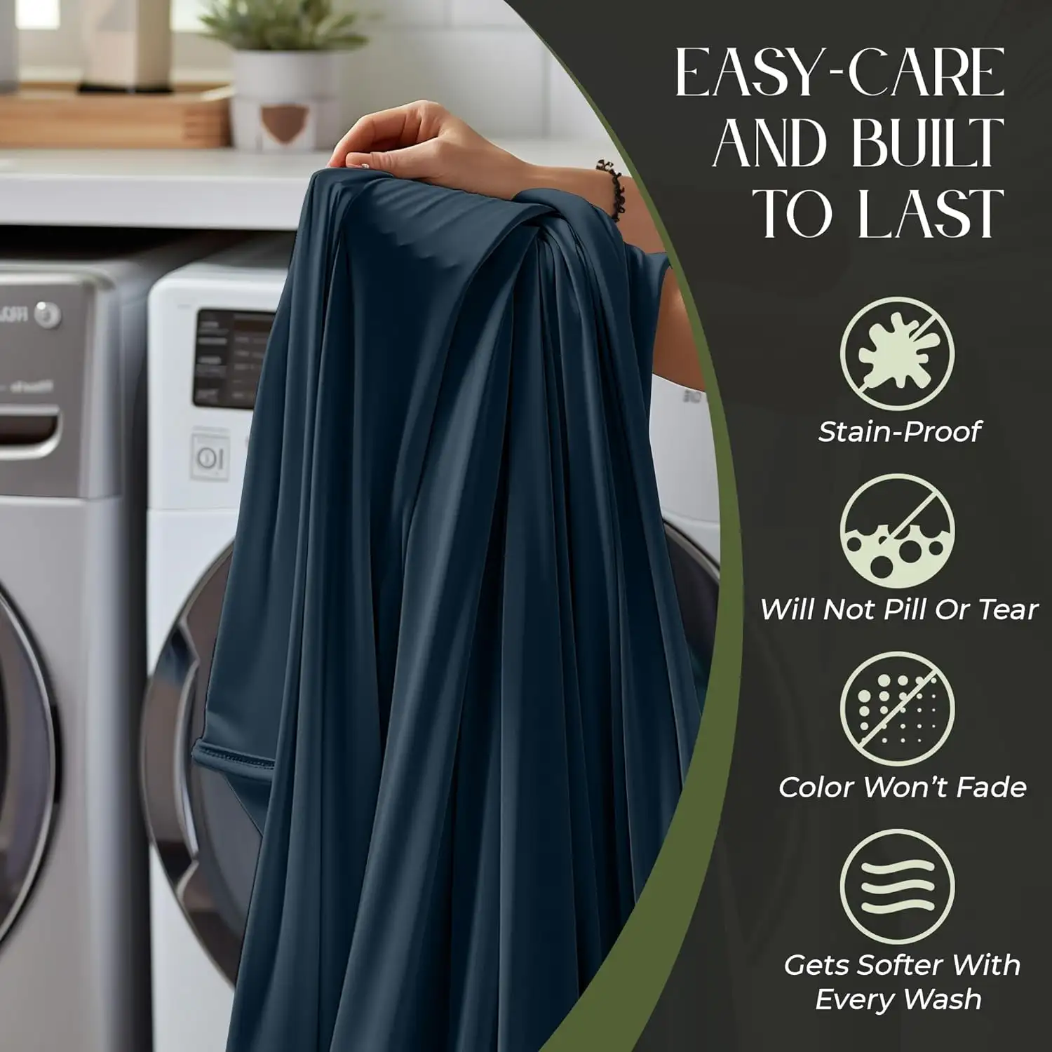 Sábanas de bambú DECOLURE 100% Viscosa orgánica derivada de bambú para cualquier tamaño de cama, 3 o 4 piezas - Ultra suave y lujosamente refrescante, bolsillo de 17 pulgadas de profundidad, doble costura, perfecto para personas que se acaloran al dormir.