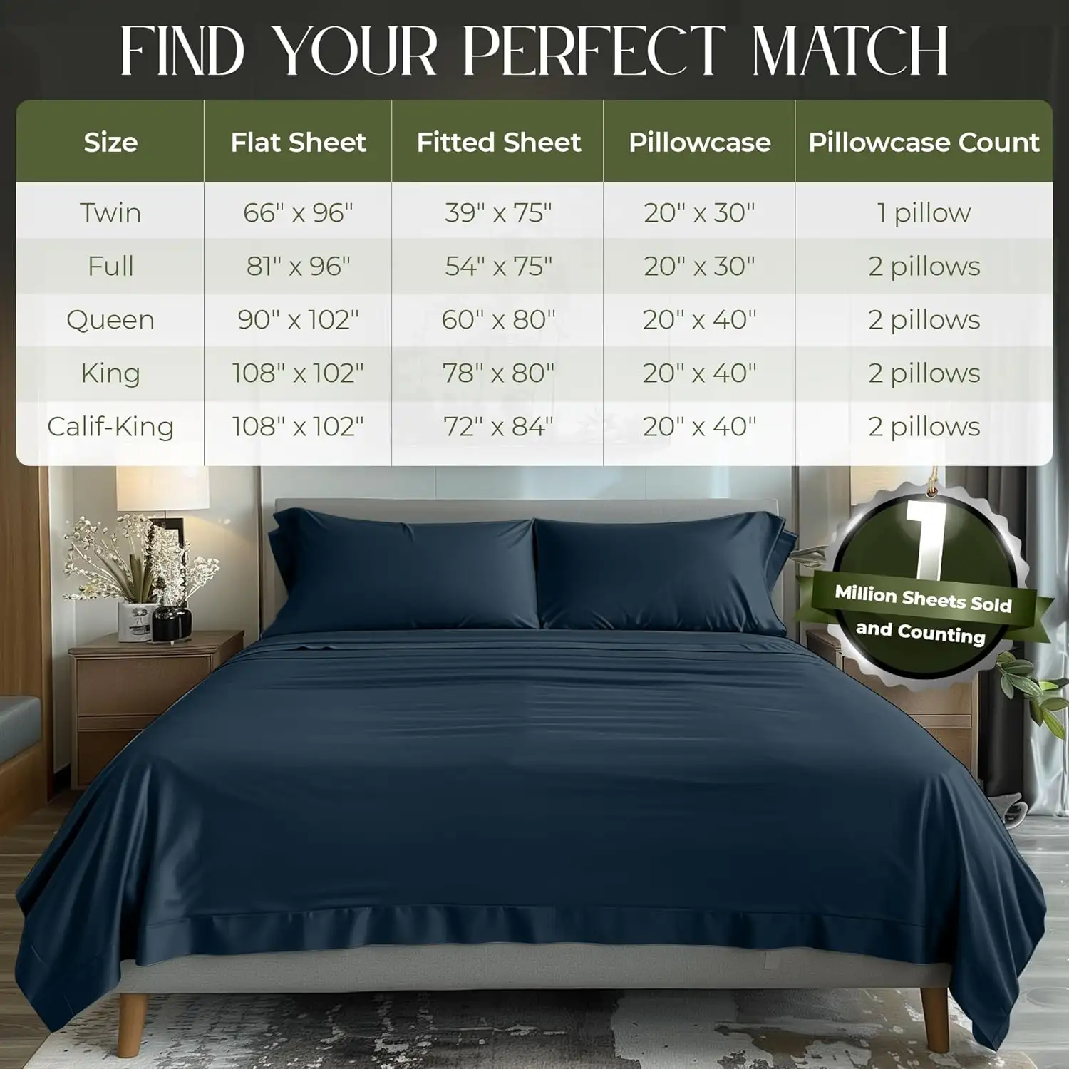 Sábanas de bambú DECOLURE 100% Viscosa orgánica derivada de bambú para cualquier tamaño de cama, 3 o 4 piezas - Ultra suave y lujosamente refrescante, bolsillo de 17 pulgadas de profundidad, doble costura, perfecto para personas que se acaloran al dormir.