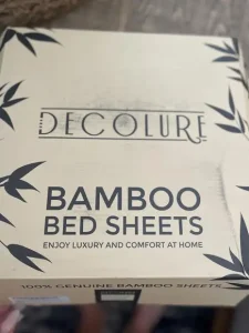 Sábanas de bambú DECOLURE 100% Viscosa orgánica derivada de bambú para cualquier tamaño de cama, 3 o 4 piezas - Ultra suave y lujosamente refrescante, bolsillo de 17 pulgadas de profundidad, doble costura, perfecto para personas que se acaloran al dormir. FOTO DE CLIENTE