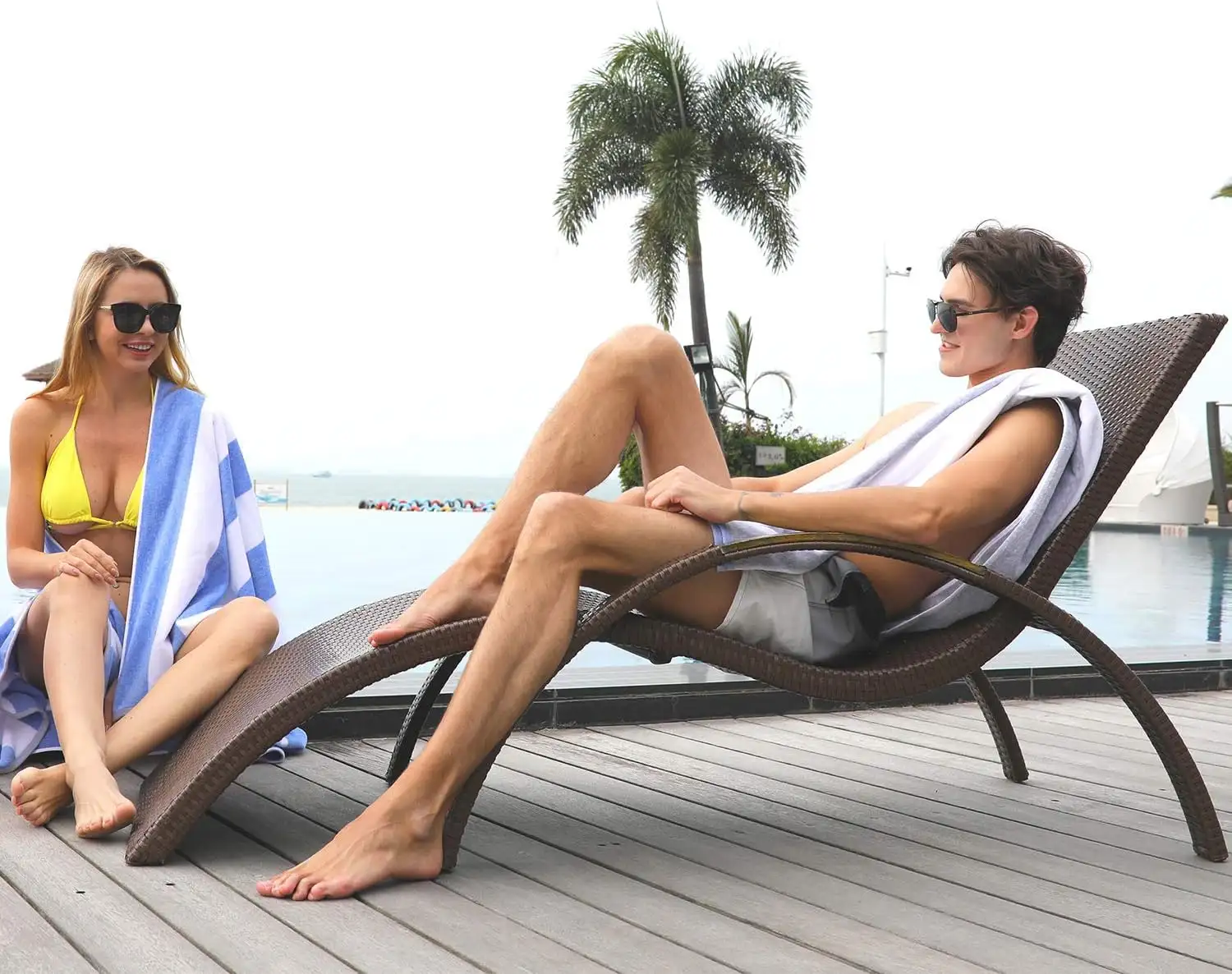 Toalla Playera Suave Extra Grande de Algodón Peinado Henbay