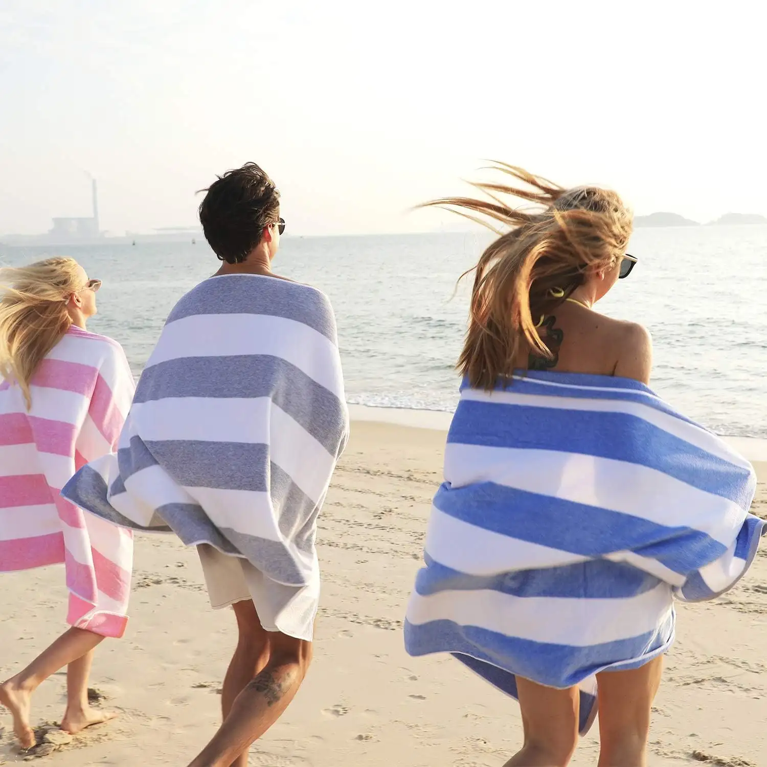 Toalla Playera Suave Extra Grande de Algodón Peinado Henbay