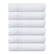 Toallas de Manos Premium de Algodón Egipcio White Classic (Set de 6 toallas)