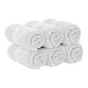 Toallas de Manos Premium de Algodón Egipcio White Classic (Set de 6 toallas)