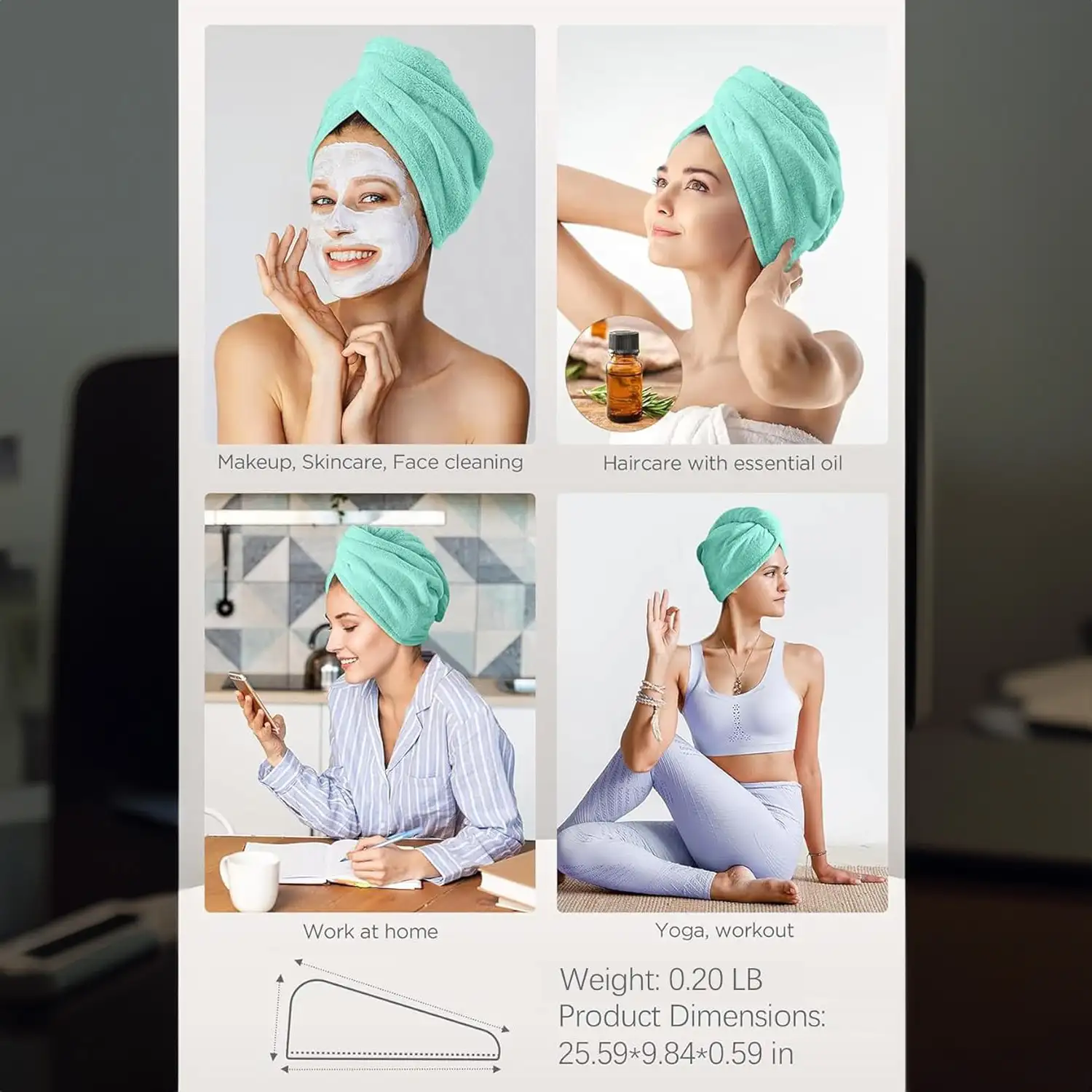 Toallas de Microfibra para el Cabello Hicober (Set de 3)