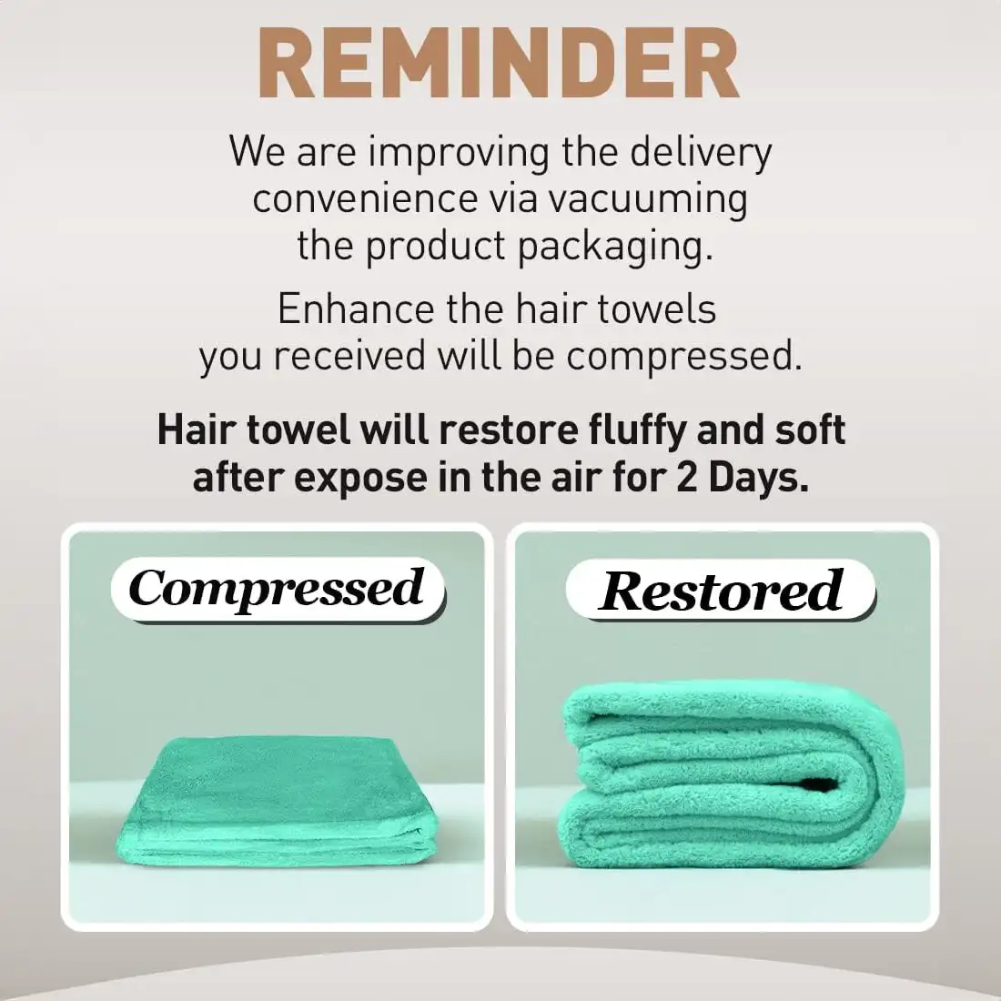 Toallas de Microfibra para el Cabello Hicober (Set de 3)