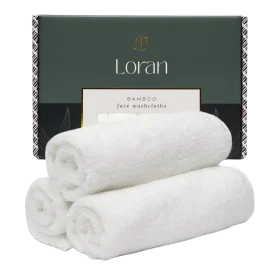 Tela Toallas Faciales de Bambú Orgánico Loran (Set de 6 Toallas) de Textti