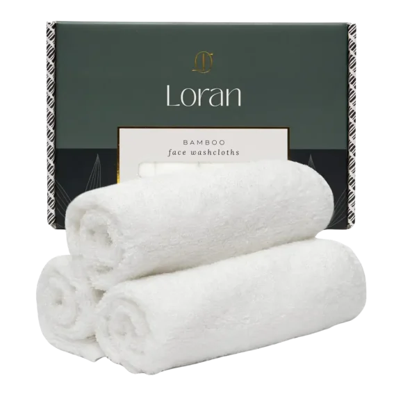 Toallas Faciales de Bambú Orgánico Loran (Set de 6 Toallas)
