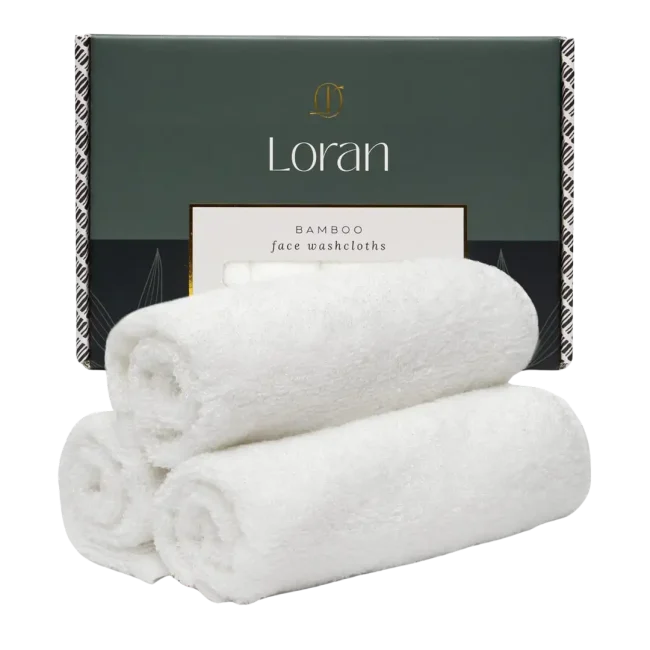 Toallas Faciales de Bambú Orgánico Loran (Set de 6 Toallas)