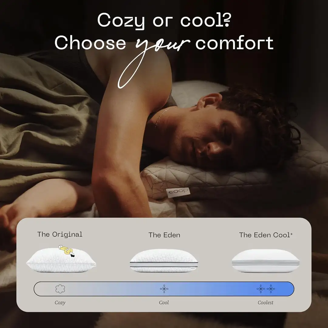 Almohada Ajustable de Espuma Viscoelástica de Corte Cruzado Coop Home Goods