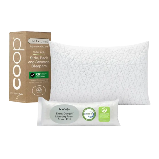 Almohada Ajustable de Espuma Viscoelástica de Corte Cruzado Coop Home Goods