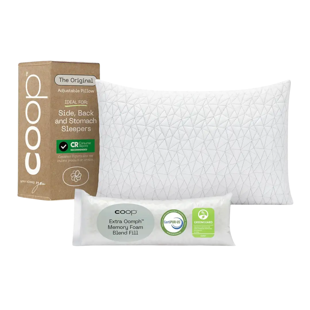 Almohada Ajustable de Espuma Viscoelástica de Corte Cruzado Coop Home Goods