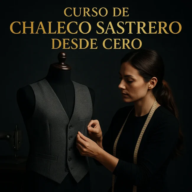Ajuste de chaleco sastrero gris en maniquí por sastre profesional. Curso de Chaleco Sastrero Desde Cero