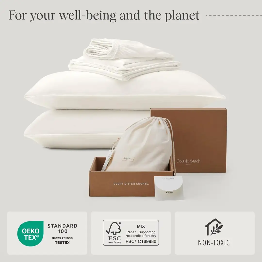 Sábanas Premium de Algodón TENCEL™ Double Stitch