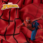 Tela disfraz Hombre Araña con patrón de telaraña, flexible, venta por metro o rollo.