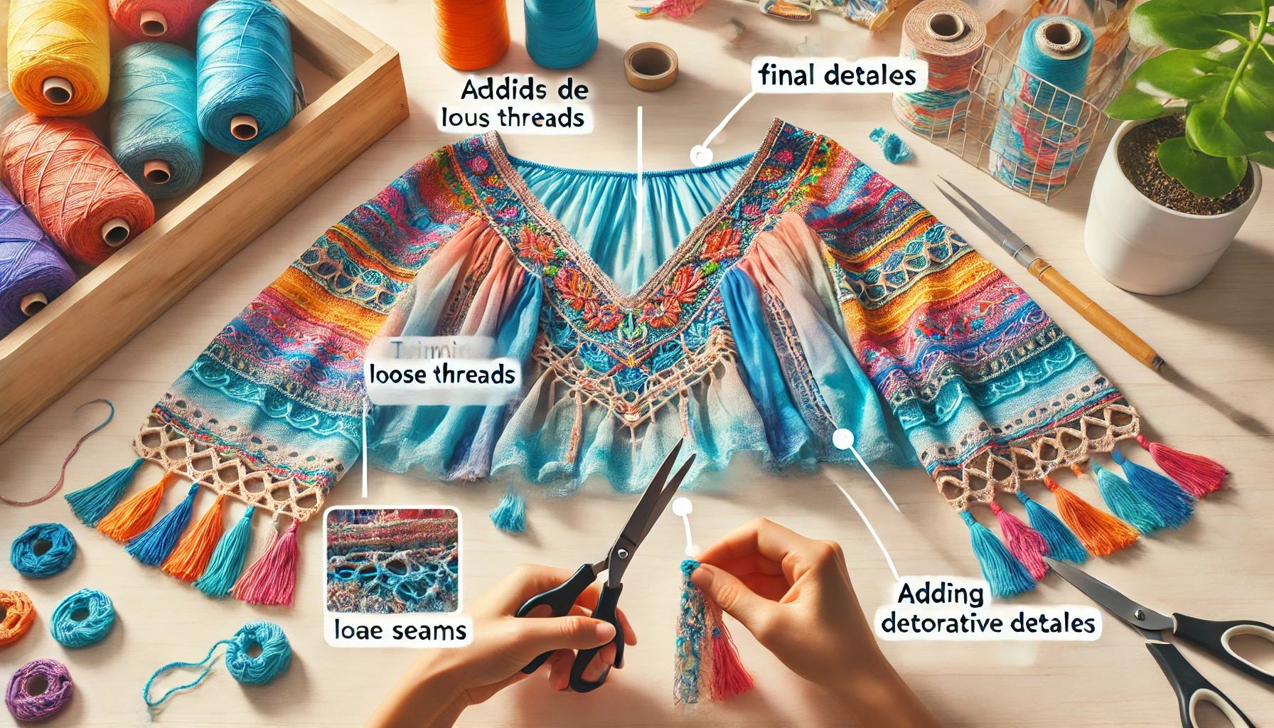 Instrucciones para agregar detalles finales en salidas de baño para playa