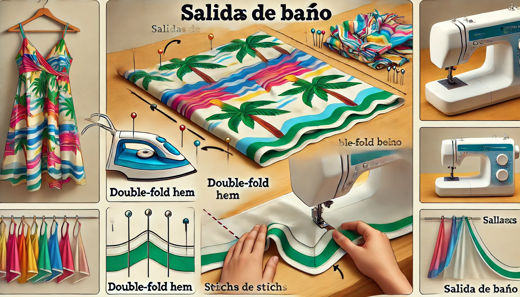 Instrucciones claras para la terminación de bordes en salidas de baño para playa