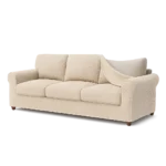 Forro elástico para sofá, parcialmente levantado para mostrar que es removible; categoría telas para forrar muebles